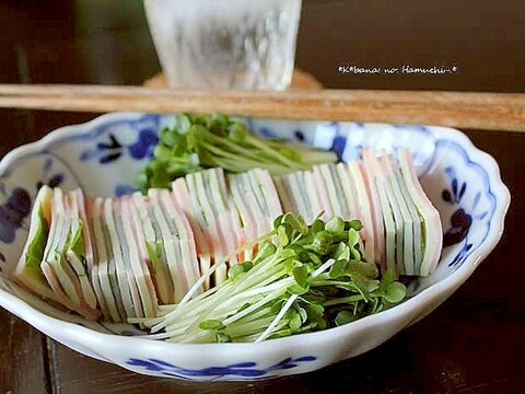 ハムとスライスチーズのだんだん